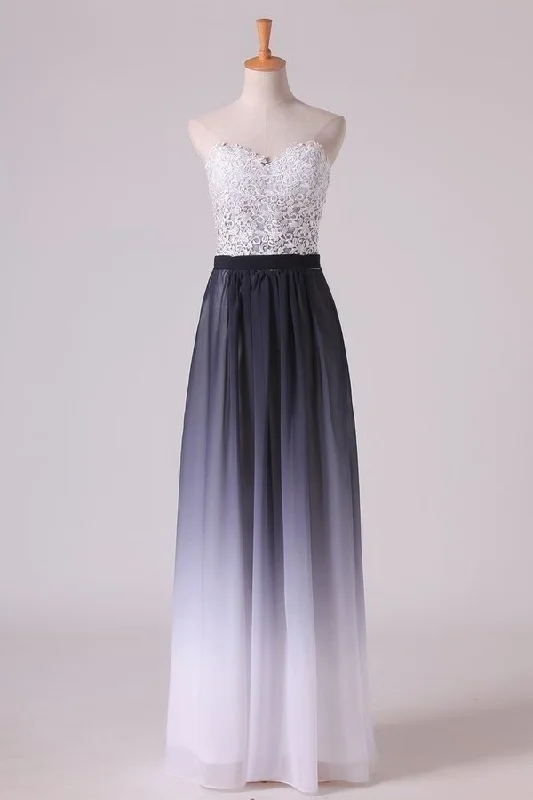 2024 Gradient Color Sweetheart Prom Dresses A Line Chiffon Floor Length With P5PHQER4 2024 Gradient Color Sweetheart Prom Dresses A Line Chiffon Floor Length With P5PHQER4