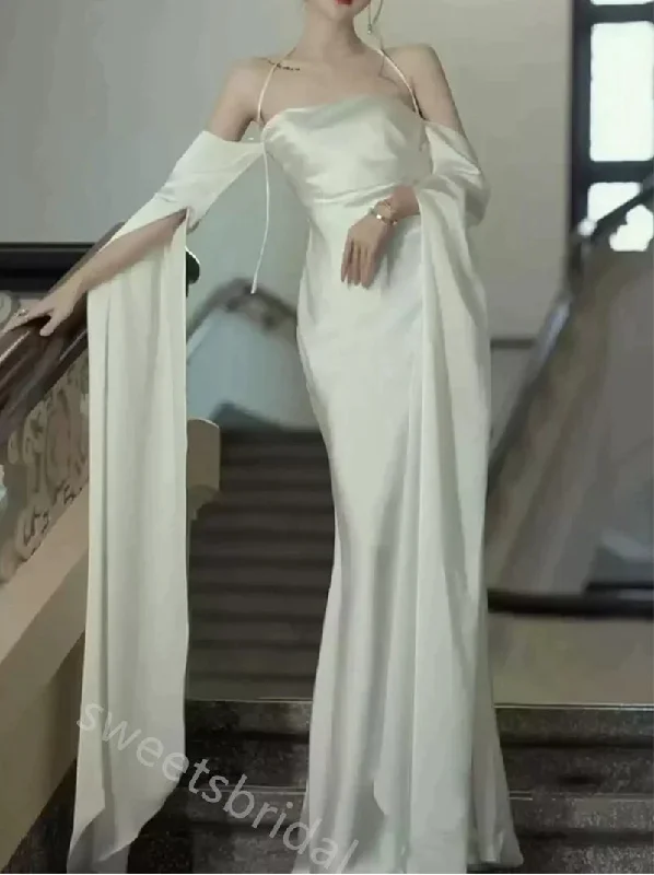 Sexy Halter Off Shoulder Mermaid Floor Length Prom Dress,SWS2404