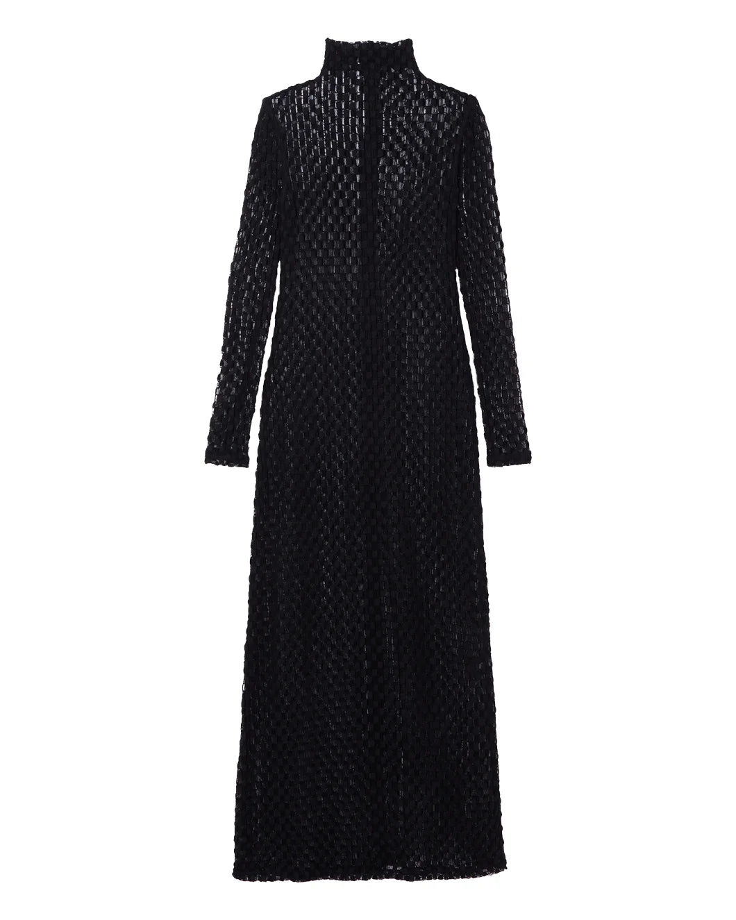 Geometrical Lace Turtleneck Dress