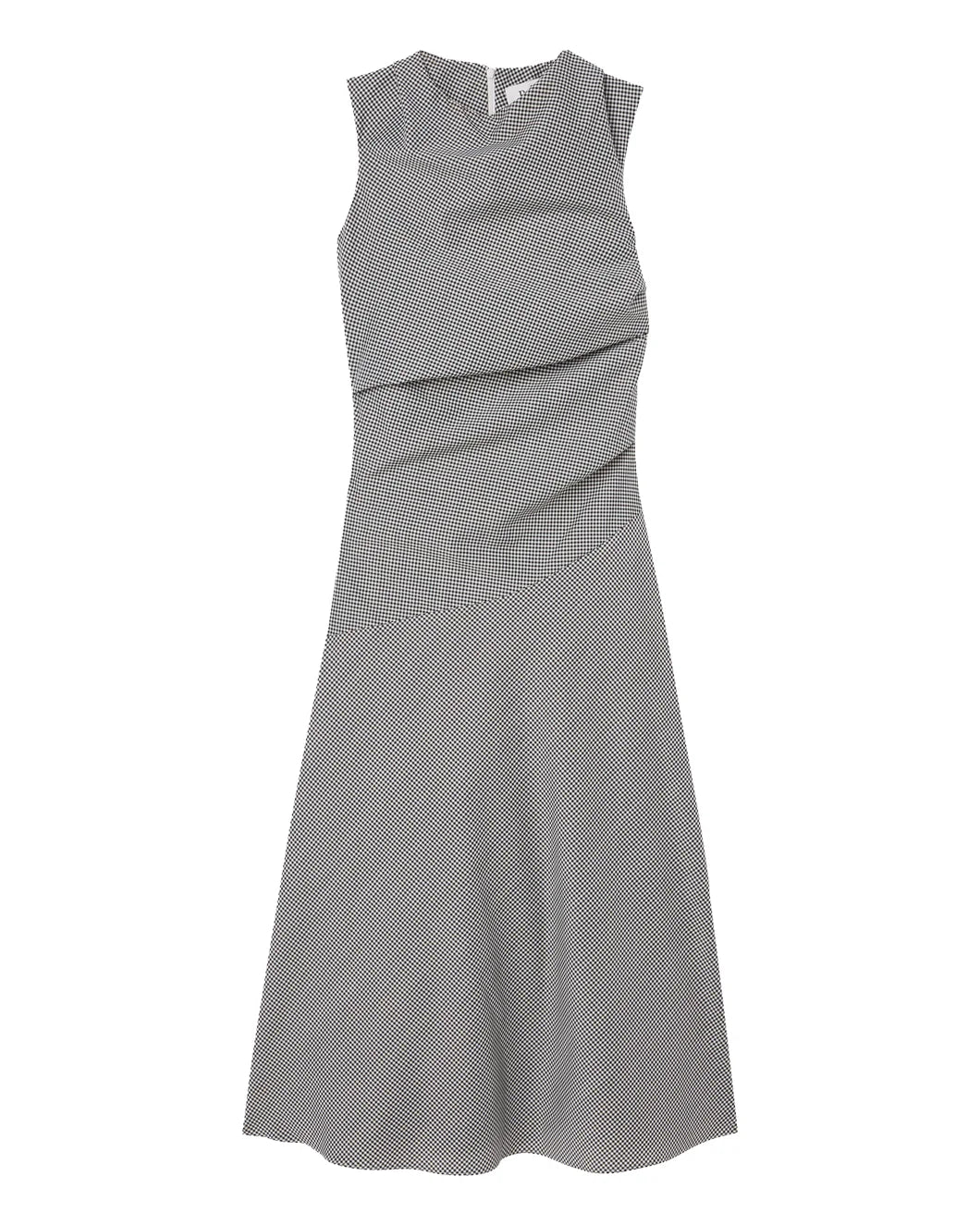 Sleeveless Twisted Mini Check Dress