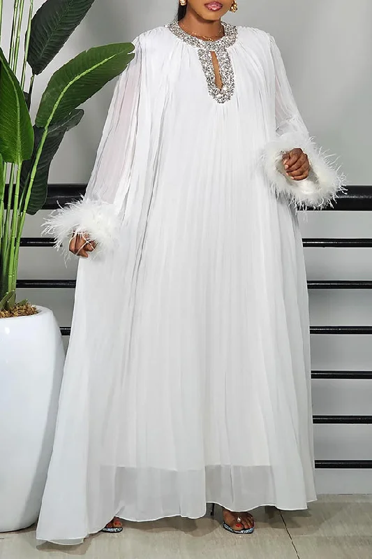 Chic Keyhole Neck Mesh Dress
