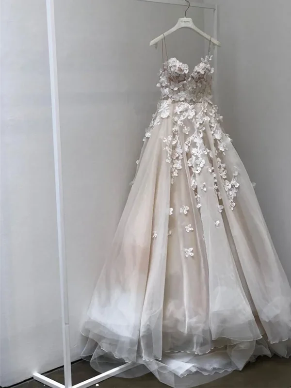 Cute V Neck Gray Tulle Applique Long Ball Gown Evening Dresses, Grey Tulle Applique Long Prom Dresses Cute V Neck Gray Tulle Applique Long Ball Gown Evening Dresses, Grey Tulle Applique Long Prom Dresses
