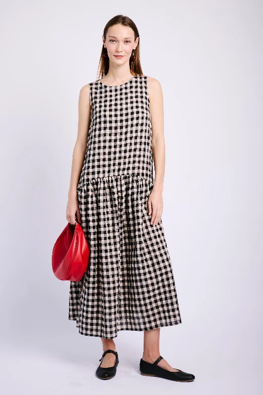 Drop Waist Dress in Gingham