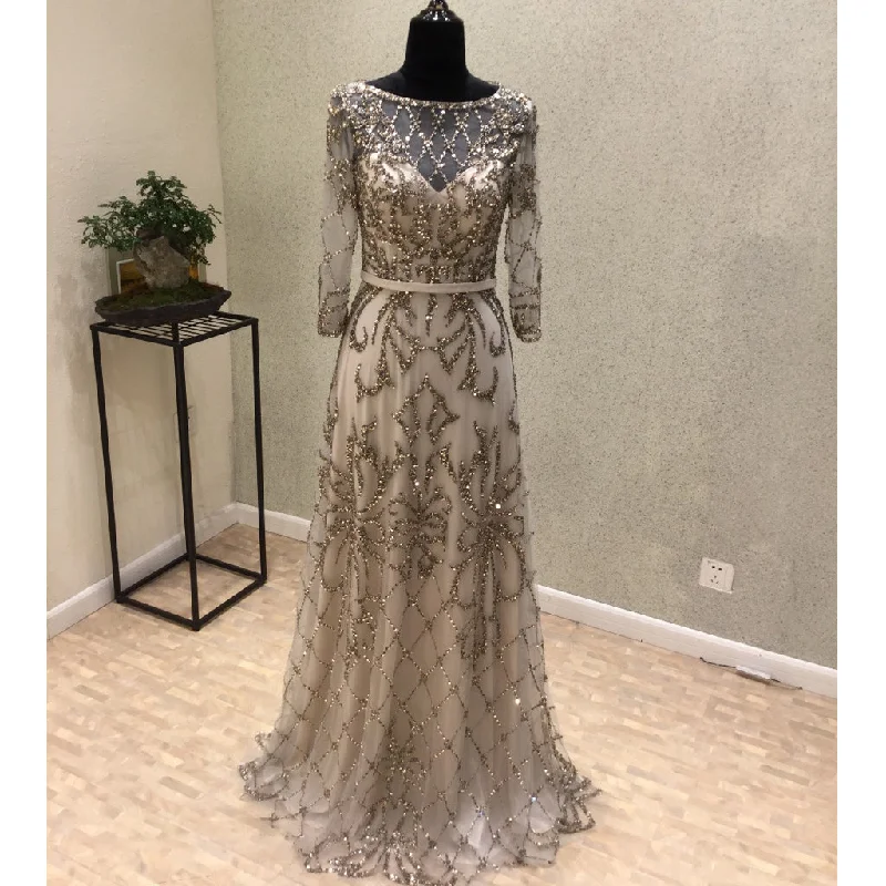 Long Sleeves Unique New Arrival Formal Cheap Long Prom Dresses, WG1009