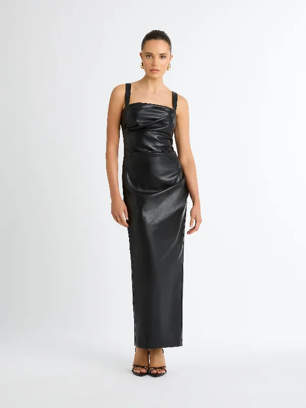AMSTERDAM MAXI DRESS Cozy Ruffle Sleeve Maxi Dress