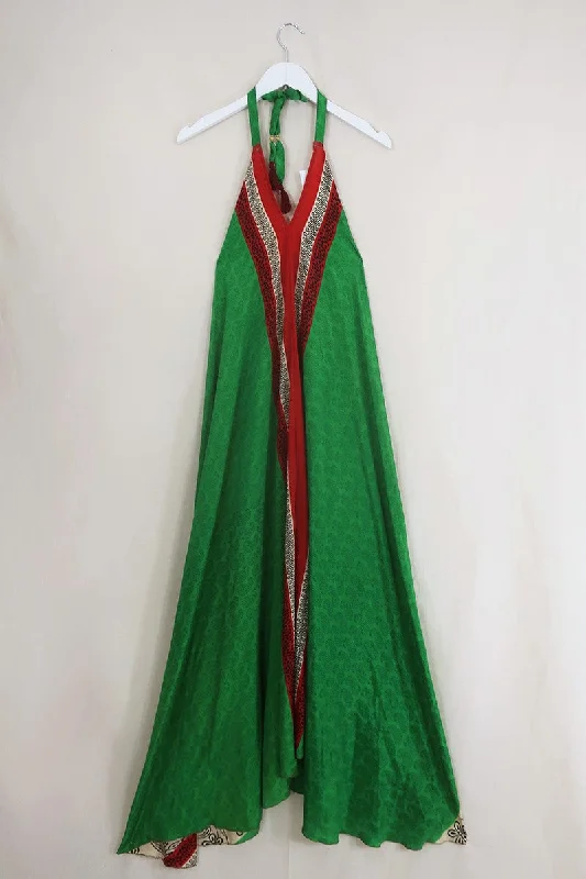 SALE Athena Maxi Dress - Vintage Sari - Watermelon Stripe - Free Size S/M Trendy Printed Maxi Dress SALE Athena Maxi Dress - Vintage Sari - Watermelon Stripe - Free Size S/M Trendy Printed Maxi Dress