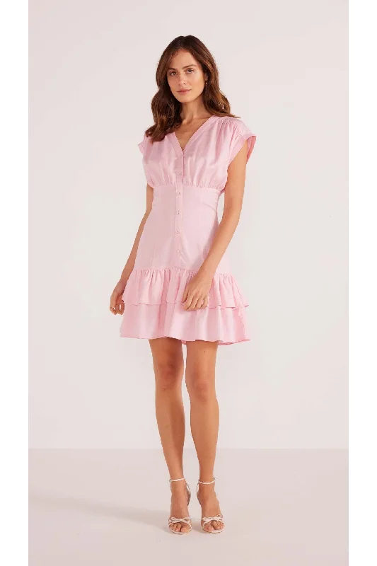 Cora Mini Dress | Blush Trendy Cut-Out Mini Dress