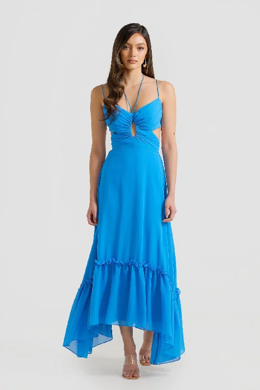 Gigi Maxi Dress - Blue Elegant Lace Maxi Dress