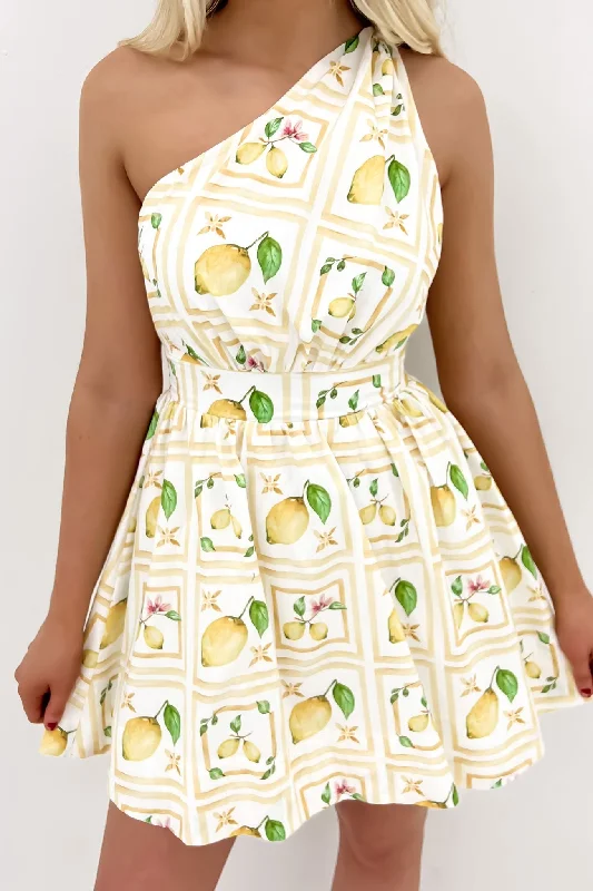 Lainey Mini Dress Limoncello Cozy A-Line Mini Dress