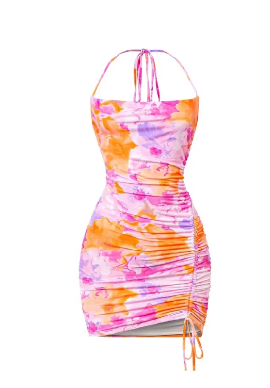 “Lily” Floral Mini Dress Fashionable Boho-Chic Mini Dress