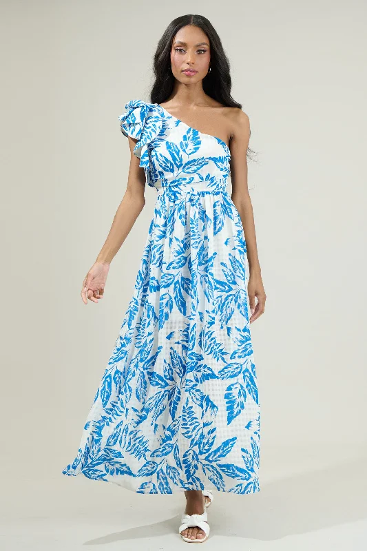 Polly Floral Ruffle Maxi Dress Trendy Maxi Dress with Bow