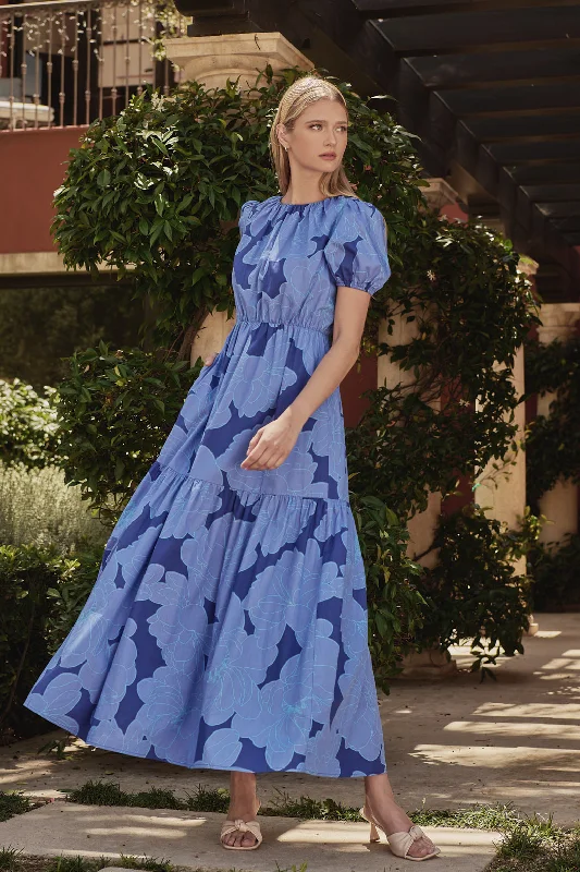 Skyline Floral Becca Tiered Maxi Dress Elegant Wraparound Maxi Dress