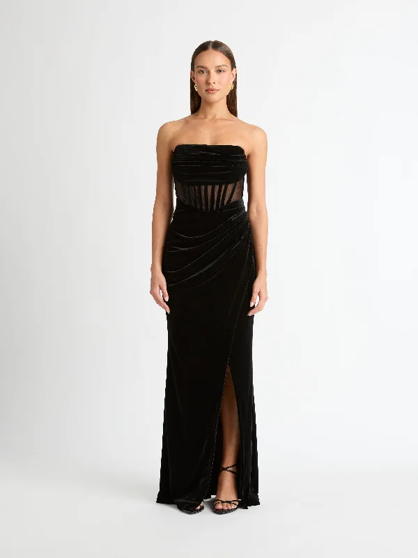 TRINITY MAXI DRESS Fashionable High-Waist Maxi Dress
