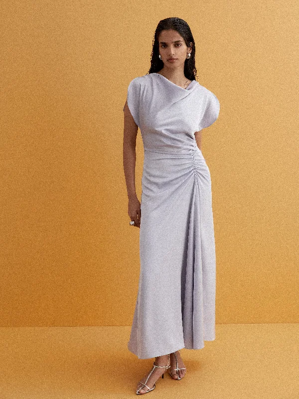 TULLY DRAPED MAXI DRESS Classic V-Neck Maxi Dress