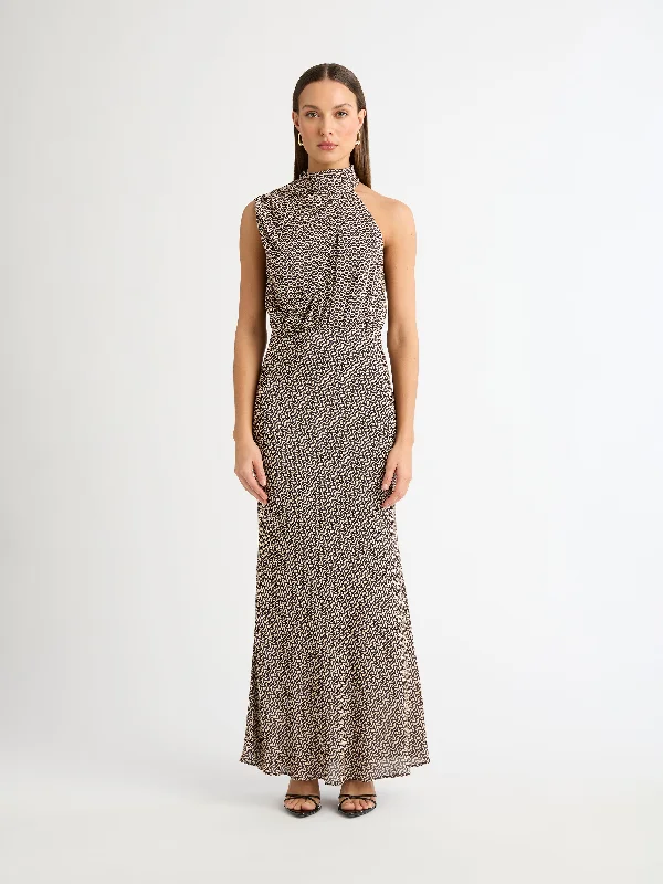 VIBRATIONS MAXI DRESS Stylish Empire Waist Maxi Dress