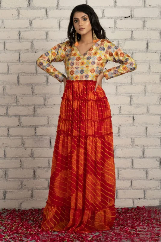 Women's Agni Maxi Dress - Khumaar- Shuchi Bhutani Elegant Lace-Up Maxi Dress