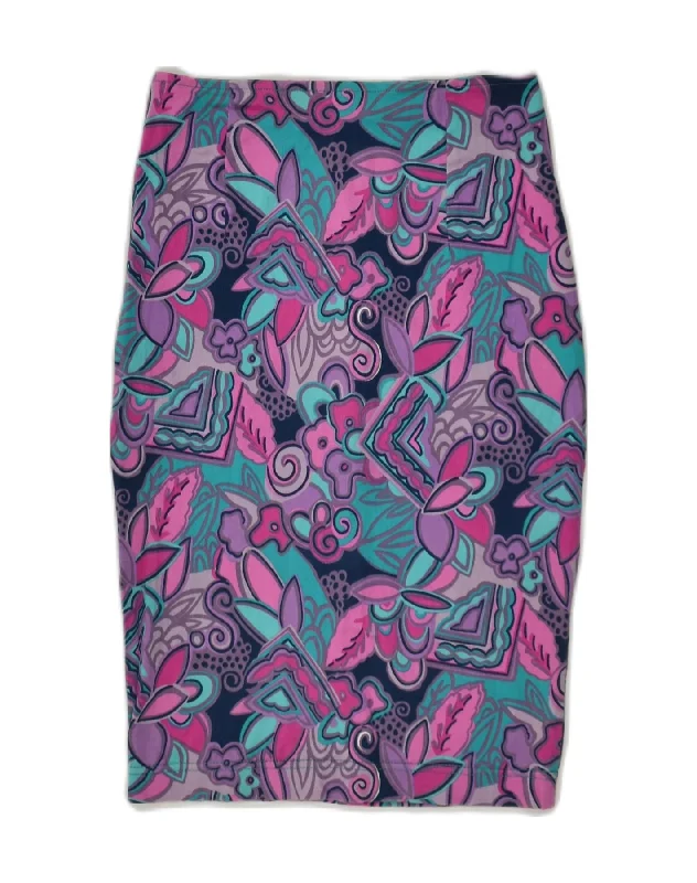 BAGARRY Womens Midi Skirt IT 42 Medium W26 Multicoloured Floral Cotton corduroy skirt comfortable BAGARRY Womens Midi Skirt IT 42 Medium W26 Multicoloured Floral Cotton corduroy skirt comfortable