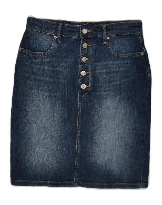 BANANA REPUBLIC Womens Denim Skirt US 2 XS W26 Blue Cotton belted skirt waist