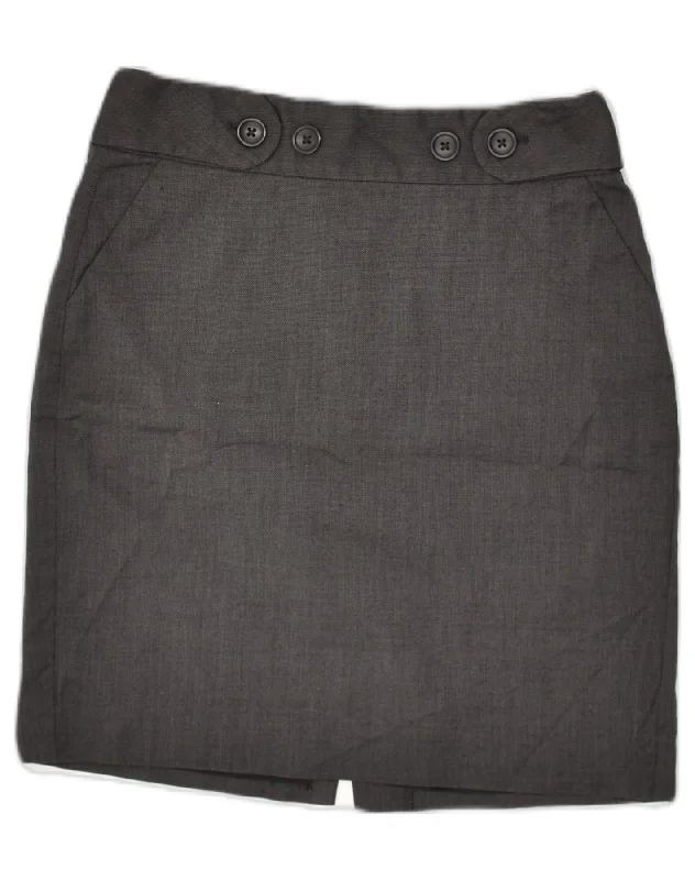 BANANA REPUBLIC Womens Straight Skirt US 0 XS W24 Grey low waist skirt