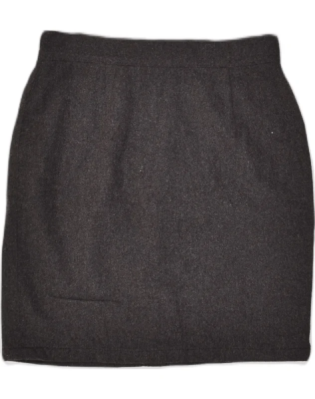 BENETTON Womens Straight Skirt IT 44 Medium W27 Grey Wool cashmere skirt soft