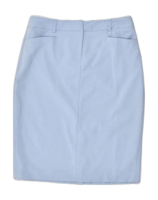 CALVIN KLEIN Womens Pencil Skirt US 4 Small W30 Blue Polyester mini skirt trendy