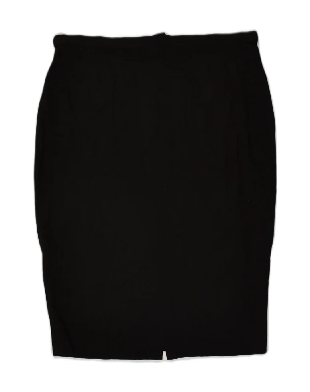 DOLCE & GABBANA Womens Pencil Skirt W32 Large Black Rayon vintage skirt charm