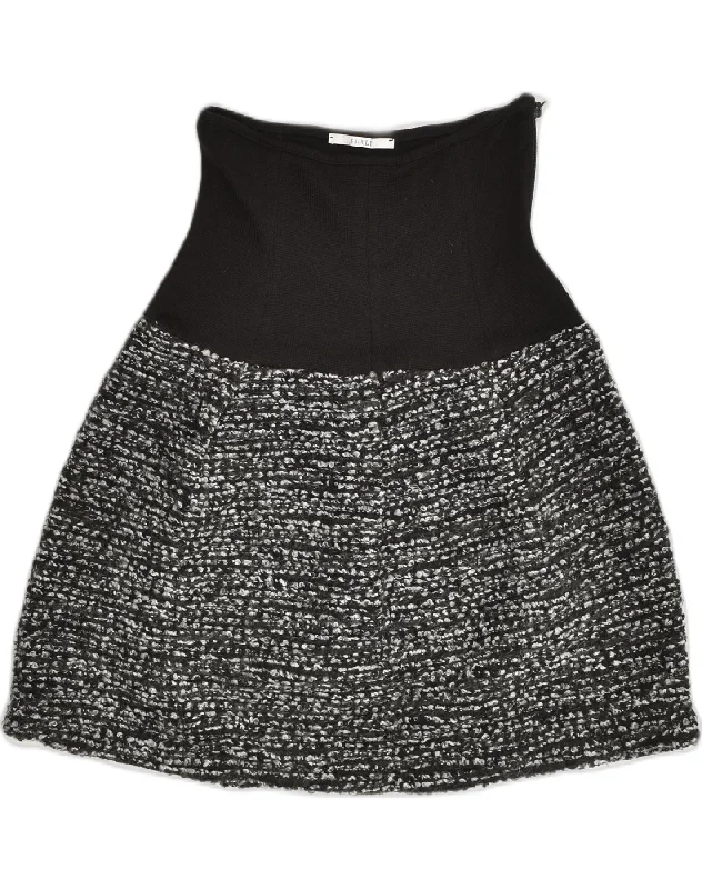 FAIRLY Womens High Waist A-Line Skirt W24 XS  Grey Acrylic a-line skirt cut