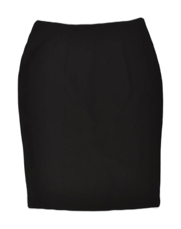 HOBBS Womens Pencil Skirt UK 10 Small W28 Black Polyester chiffon skirt delicate