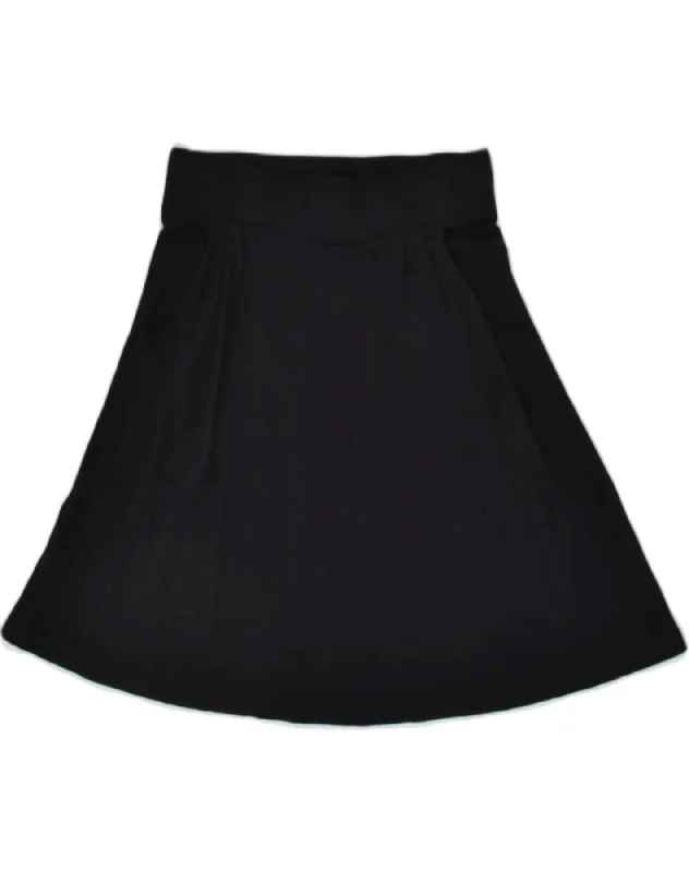 J. CREW Womens A-Line Skirt UK 6 XS W28  Black Rayon leather skirt durable