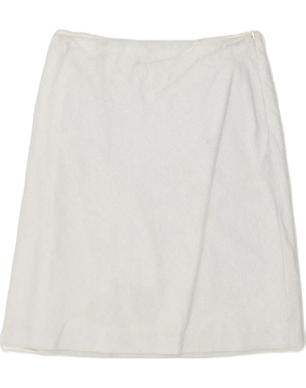 J. CREW Womens A-Line Skirt US 8 Medium W30 Grey Pinstripe Cotton floral skirt print J. CREW Womens A-Line Skirt US 8 Medium W30 Grey Pinstripe Cotton floral skirt print
