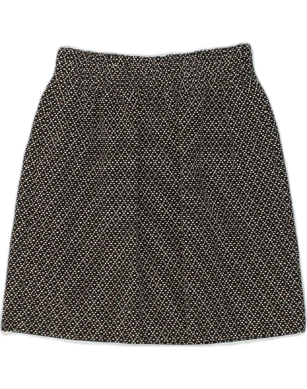 J. CREW Womens Mini Skirt US 2 XS W25  Black Geometric Cotton summer skirt style