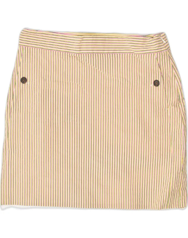 J. CREW Womens Straight Skirt US 12 Large W32 Multicoloured Striped Cotton lace skirt intricate J. CREW Womens Straight Skirt US 12 Large W32 Multicoloured Striped Cotton lace skirt intricate