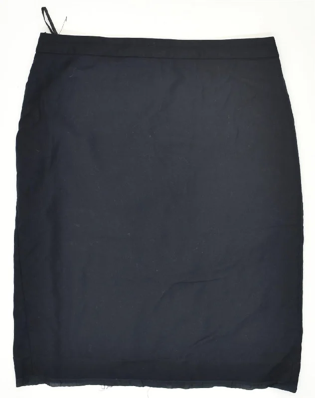 J. CREW Womens Straight Skirt US 8 Medium W32  Navy Blue Cotton lace skirt romantic