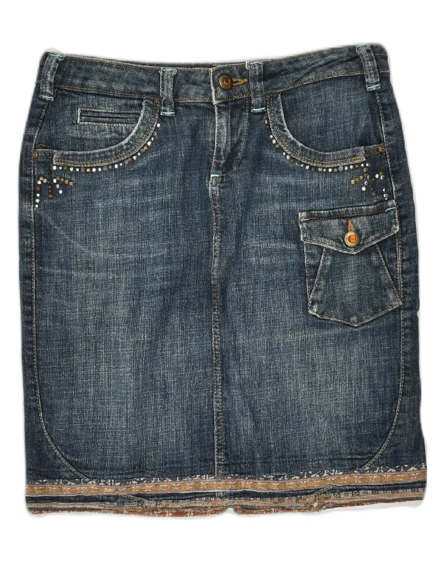 MARELLA Womens Denim Skirt W30 Medium  Blue Cotton cashmere skirt soft
