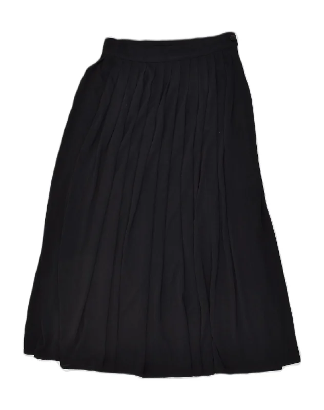 MARELLA Womens Pleated Skirt UK 8 Small W26  Black corduroy skirt cozy