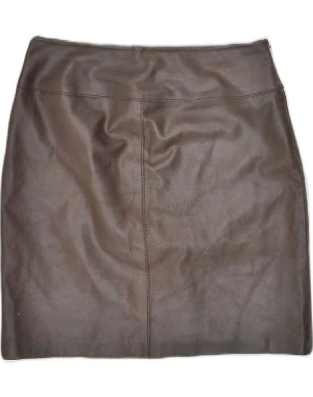 MONSOON Womens Mini Skirt UK 10 Small W30 Brown patchwork skirt art