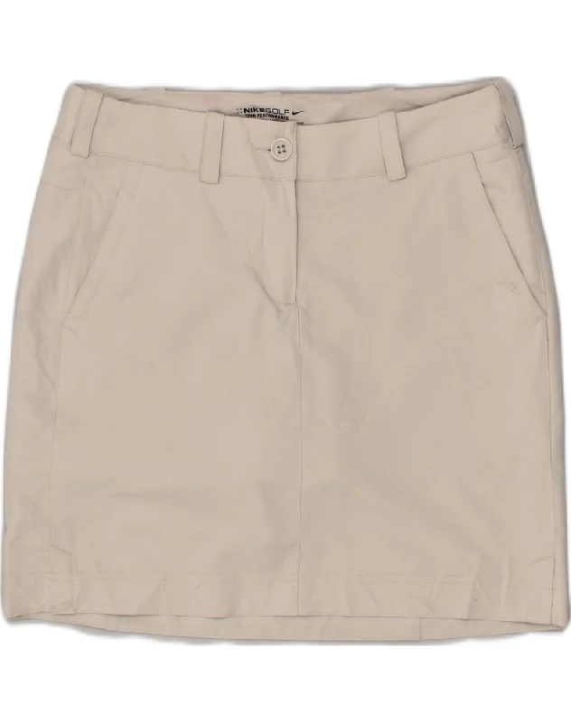 NIKE Womens Dri Fit Low Waist Mini Skirt UK 10 Small W32 White Polyester leather skirt bold NIKE Womens Dri Fit Low Waist Mini Skirt UK 10 Small W32 White Polyester leather skirt bold