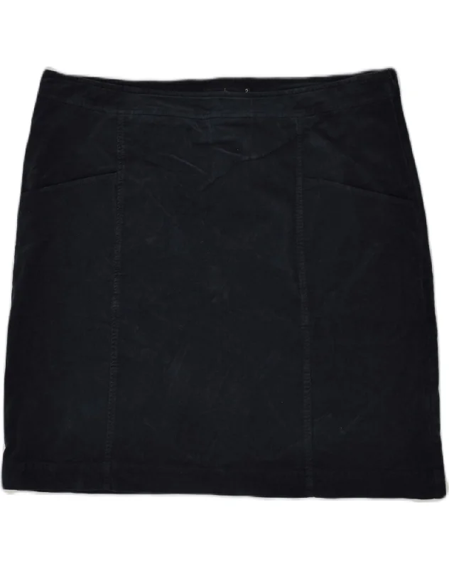 SEASALT CORNWALL Womens Straight Skirt UK 20 2XL W40  Navy Blue high slit skirt