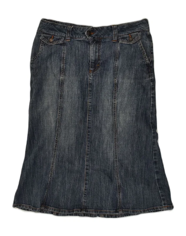 TOMMY HILFIGER Womens Denim Skirt US 8 Medium W34 Navy Blue Cotton seamless skirt comfort TOMMY HILFIGER Womens Denim Skirt US 8 Medium W34 Navy Blue Cotton seamless skirt comfort