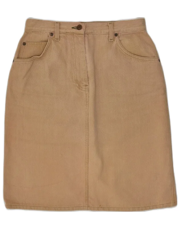 VALENTINO Womens Denim Skirt W31 Medium  Brown Cotton slim fit skirt