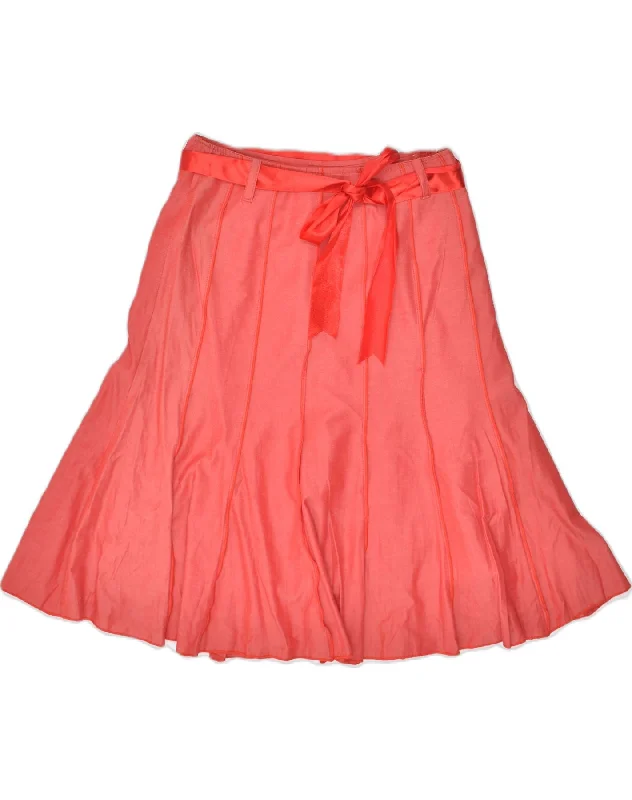 VINTAGE Womens A-Line Skirt UK 10 Small W28  Red Polyester corduroy skirt durable