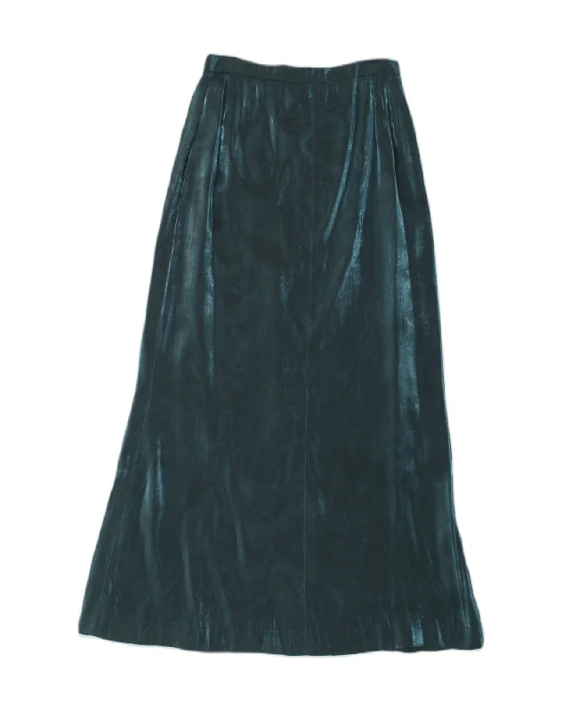 VINTAGE Womens A-Line Skirt W26 Small Turquoise denim skirt fashionable
