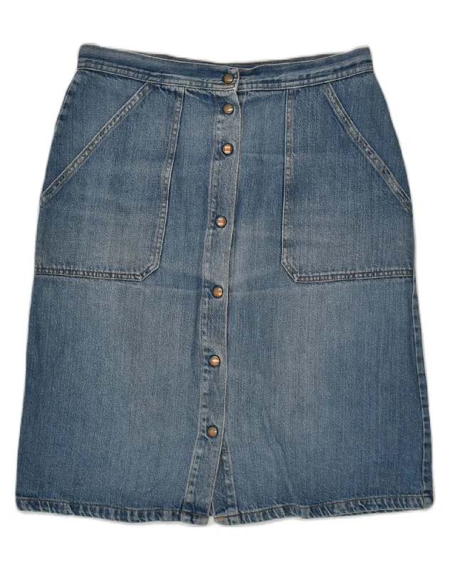 VINTAGE Womens Denim Skirt W31 Medium Blue corduroy skirt durable