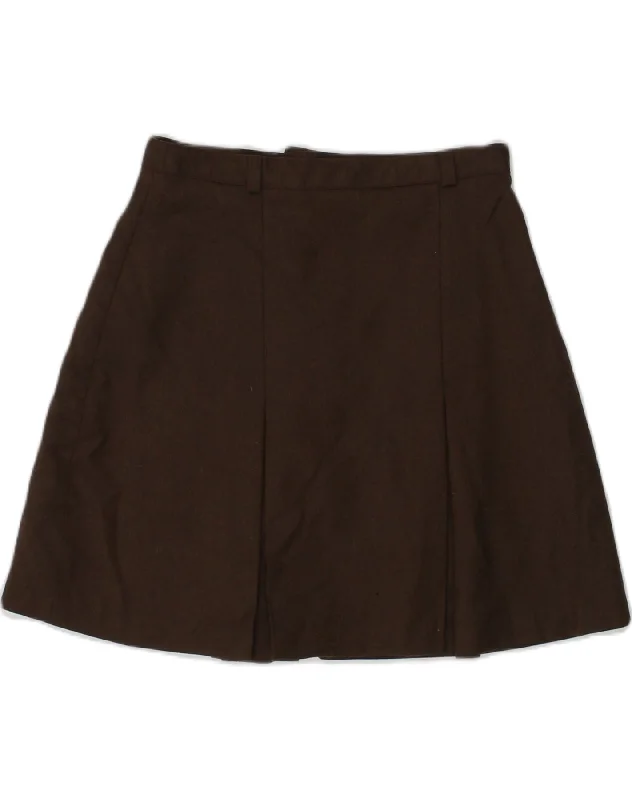 VINTAGE Womens High Waist A-Line Skirt IT 42 Medium W26 Brown Virgin Wool cashmere skirt soft VINTAGE Womens High Waist A-Line Skirt IT 42 Medium W26 Brown Virgin Wool cashmere skirt soft