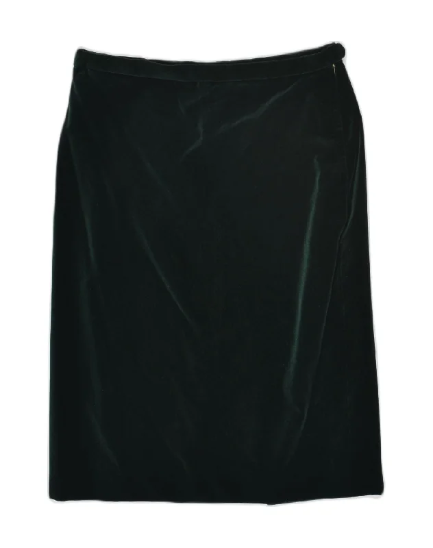 VINTAGE Womens Midi Skirt W32 Large  Green summer skirt style