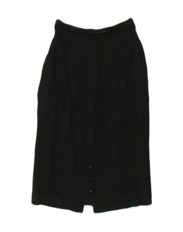 VINTAGE Womens Straight Skirt IT 42 Medium W26 L26 Black Acetate cashmere skirt plush VINTAGE Womens Straight Skirt IT 42 Medium W26 L26 Black Acetate cashmere skirt plush