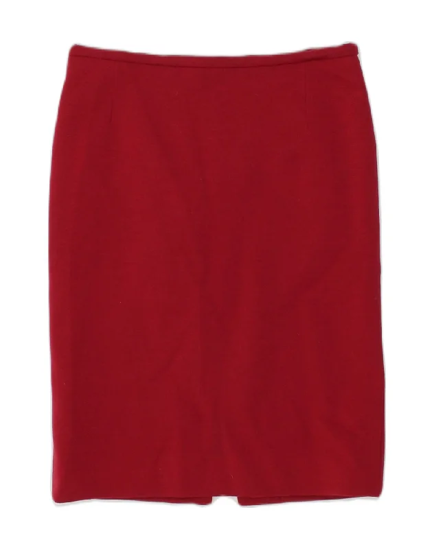 VINTAGE Womens Straight Skirt W30 Medium  Red denim skirt stylish