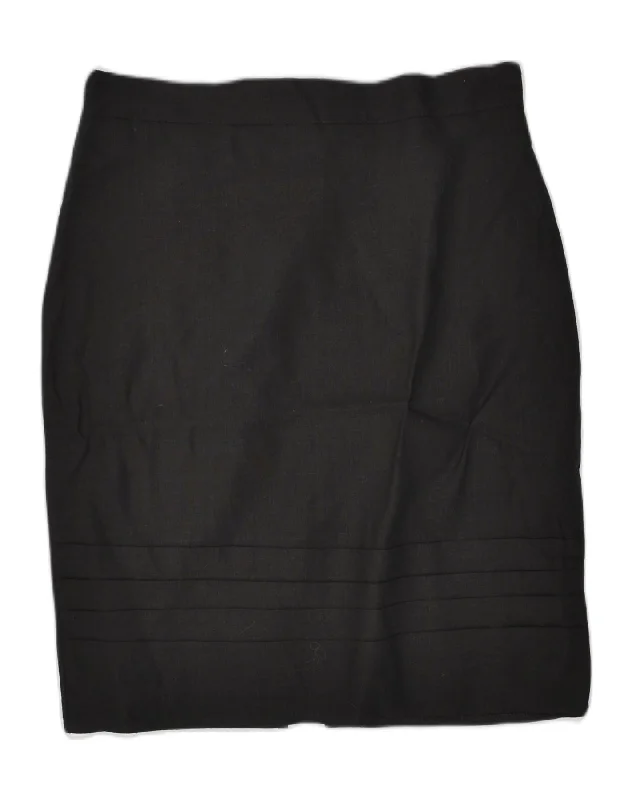 VINTAGE Womens Straight Skirt W31 Medium Black velvet skirt luxurious