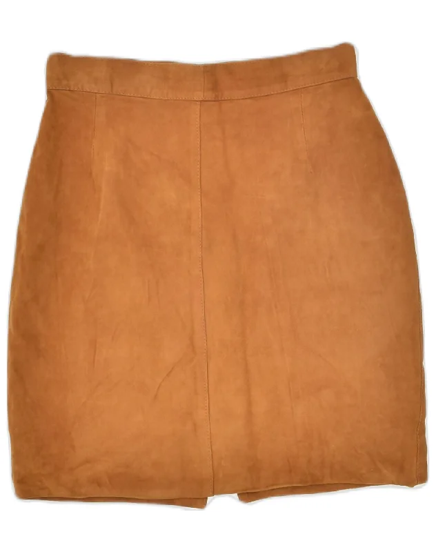 VINTAGE Womens Suede Pencil Skirt IT 42 Medium W27 Brown Leather cashmere skirt fine VINTAGE Womens Suede Pencil Skirt IT 42 Medium W27 Brown Leather cashmere skirt fine