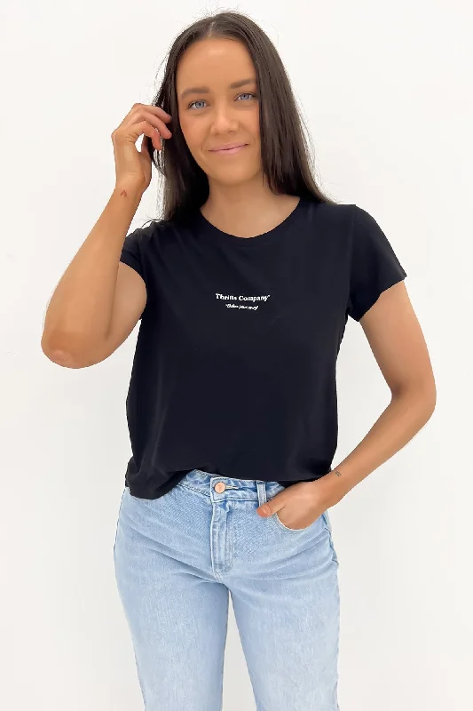 Above So Below Hemp Everyday Tee Washed Black Polka Dot Checkered Tartan